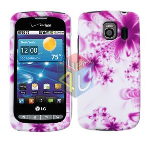 For LG Vortex VS660 Cover Hard Case H-Flower