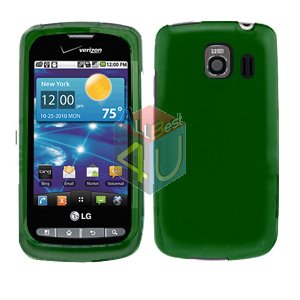 For LG Vortex VS660 Cover Hard Case Rubberized Green