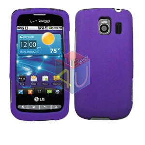 For LG Vortex VS660 Cover Hard Case Rubberized Purple