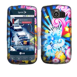 For LG Optimus S / LS-670 Cover Hard Case A-Flower