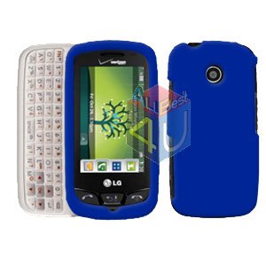 For LG Cosmos Touch VN270 Cover Hard Case Rubberized Blue
