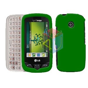 For LG Cosmos Touch VN270 Cover Hard Case Rubberized Green
