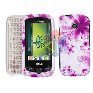 For LG Cosmos Touch VN270 Cover Hard Case H-Flower