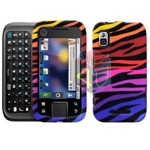 For Motorola Flipside MB508 Cover Hard Case C-Zebra