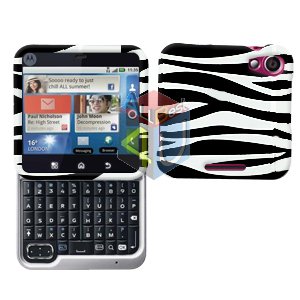 For Motorola Flipout MB511 Cover Hard Case Zebra
