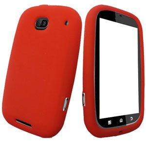 For Motorola Bravo MB520 Silicon cover soft case Red