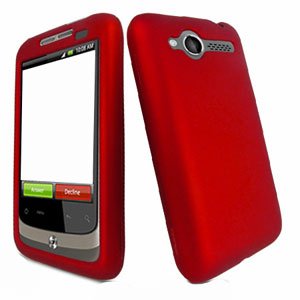 For HTC Wildfire 6225 Cover Hard Case Rubberized Red