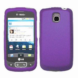 For LG Optimus One P500 Cover Hard Case Rubberized Purple