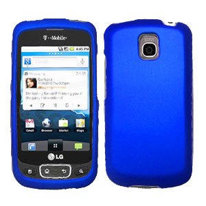 For LG Optimus One P500 Cover Hard Case Rubberized Blue