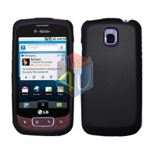 For LG Optimus One P500 Cover Hard Case Rubberized Black