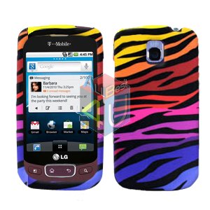For LG Optimus One P500 Cover Hard Case C-Zebra