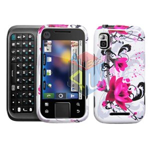 For Motorola Flipside MB508 Cover Hard Case W-Flower