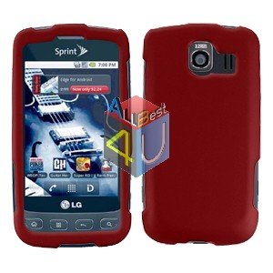 For LG Optimus U US670 Cover Hard Case Rubberized Red