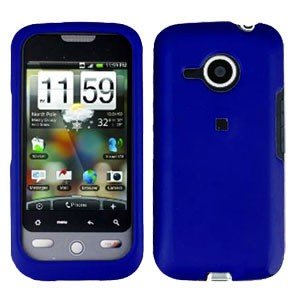 FOR HTC Droid Eris Cover Hard Case Rubberzied Blue
