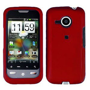 FOR HTC Droid Eris Cover Hard Case Rubberzied Red
