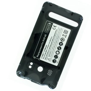 For HTC Evo 4G Extended Replacement Battery Li-ion-2400mah w/ Door Black