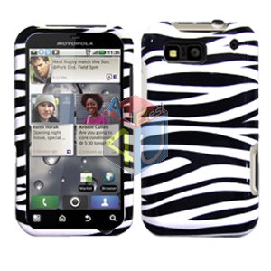 For Motorola Defy MB525 Cover Hard Case Zebra
