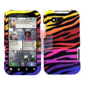 For Motorola Defy MB525 Cover Hard Case C-Zebra