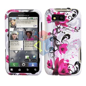 For Motorola Defy MB525 Cover Hard Case W-Flower