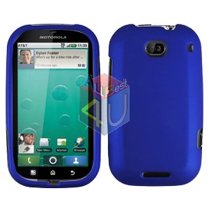 For Motorola Bravo MB520 Cover Hard Case Rubberized Blue