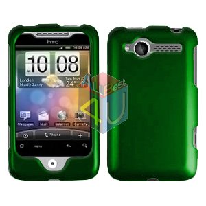 For HTC Wildfire 6225 Cover Hard Case Rubberized Green