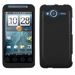 FOR HTC Evo Shift 4G Cover Hard Case Rubberized Black