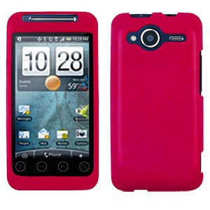 FOR HTC Evo Shift 4G Cover Hard Case Rubberized Rose Pink