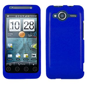 FOR HTC Evo Shift 4G Cover Hard Case Rubberized Blue