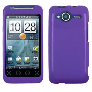 FOR HTC Evo Shift 4G Cover Hard Case Rubberized Purple