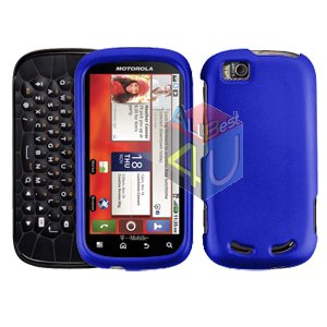 For Motorola Cliq 2 MB611 Cover Hard Case Rubberized Blue