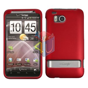 For HTC ThundBolt Cover Hard Phone Case Rubberized Red