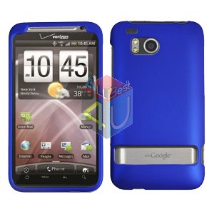 For HTC ThunderBolt Cover Hard Phone Case Rubberized Blue