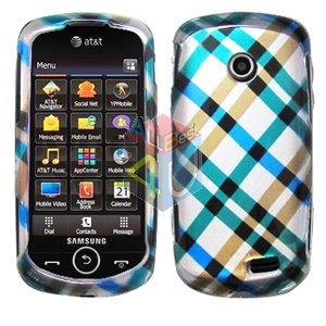 For Samsung Solstice II 2 A817 Cover Hard Case Plaid