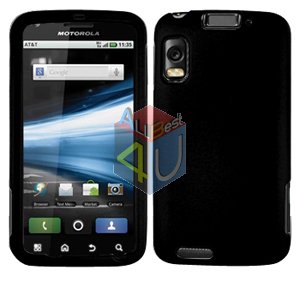 For Motorola Atrix 4G MB860 Cover Hard Case Rubberized Black