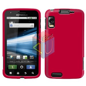 For Motorola Atrix 4G MB860 Cover Hard Case Rubberized Rose Pink