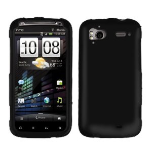 FOR HTC Sensation 4G Cover Hard Phone Case Rubberized Black