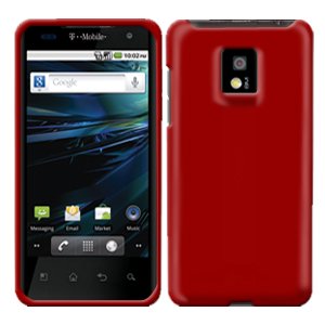 For LG Optimus 2x P990 Cover Hard Case Rubberized Red