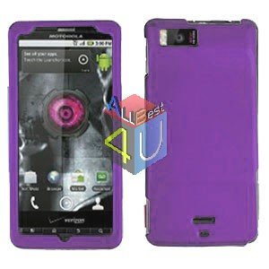 For Motorola Droid X2 Cover Hard Case Rubberized Purple