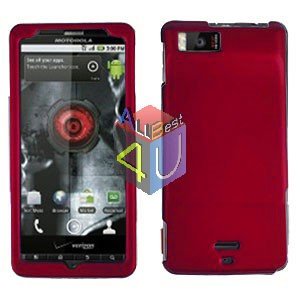 For Motorola Milestone X Cover Hard Case Rubberized Red