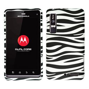 For Motorola Droid 3 XT862 Cover Hard Case Zebra