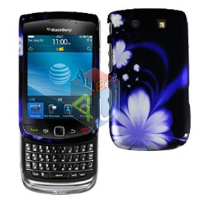 For BlackBerry Torch 9800 Cover Hard Case B-Flower+ Screen Protector