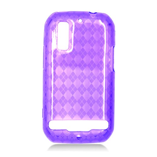 For Motorola Photon 4G/ Electrify MB855 Cover TPU Case D-Clear Purple