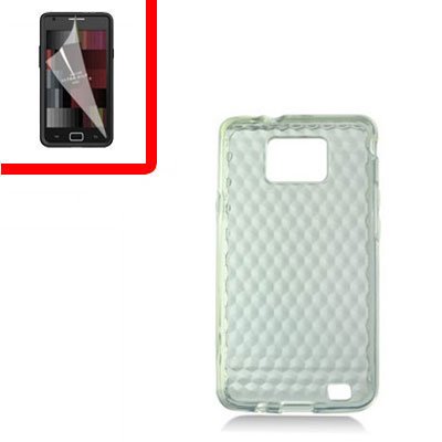 For Samsung Galaxy S II 4G TPU Case H-Clear +Screen 2-in-1