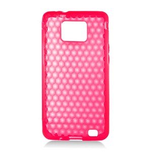 For Samsung Galaxy S II 4G TPU Case H-Clear -Red