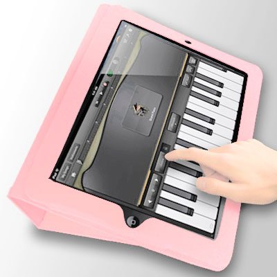For Apple ipad 2 Cover Leather Case w/ Kick Stand Pink