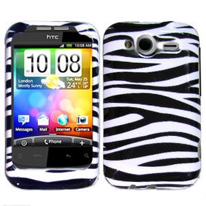 For T-Mobile HTC Wildfire S Cover Hard Case Zebra