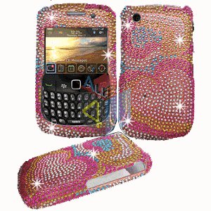 FOR BLACKBERRY CURVE 3G 9300 9330 Cover Hard Case Crystal P-Flower