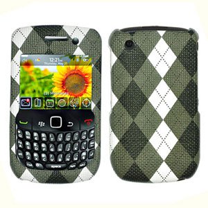 FOR BLACKBERRY CURVE 3G 9300 9330 COVER HARD CASE BK-Plaid