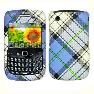 FOR BLACKBERRY CURVE 3G 9300 9330 COVER HARD CASE PU-Plaid