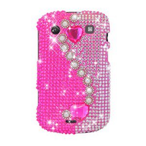 For BlackBerry Bold 9900 9930 Cover Hard Case Rhinestones-Pearl / Pink